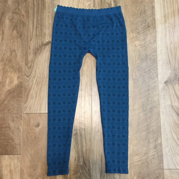 COPPER KEY GIRLS HEART LEGGINGS TEAL BLUE/GREEN - Picture 5 of 8